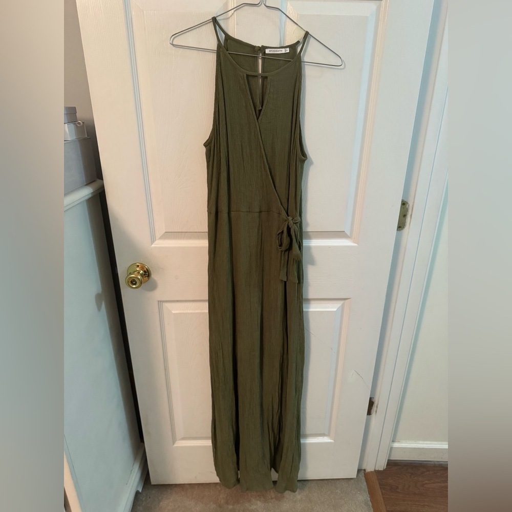 Staccato Olive Sleeveless Maxi Dress Size Large